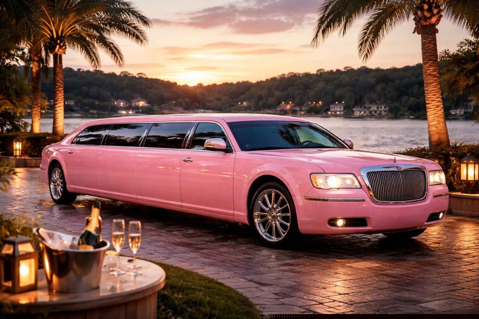Pink Limousine Service In Kingsland Texas