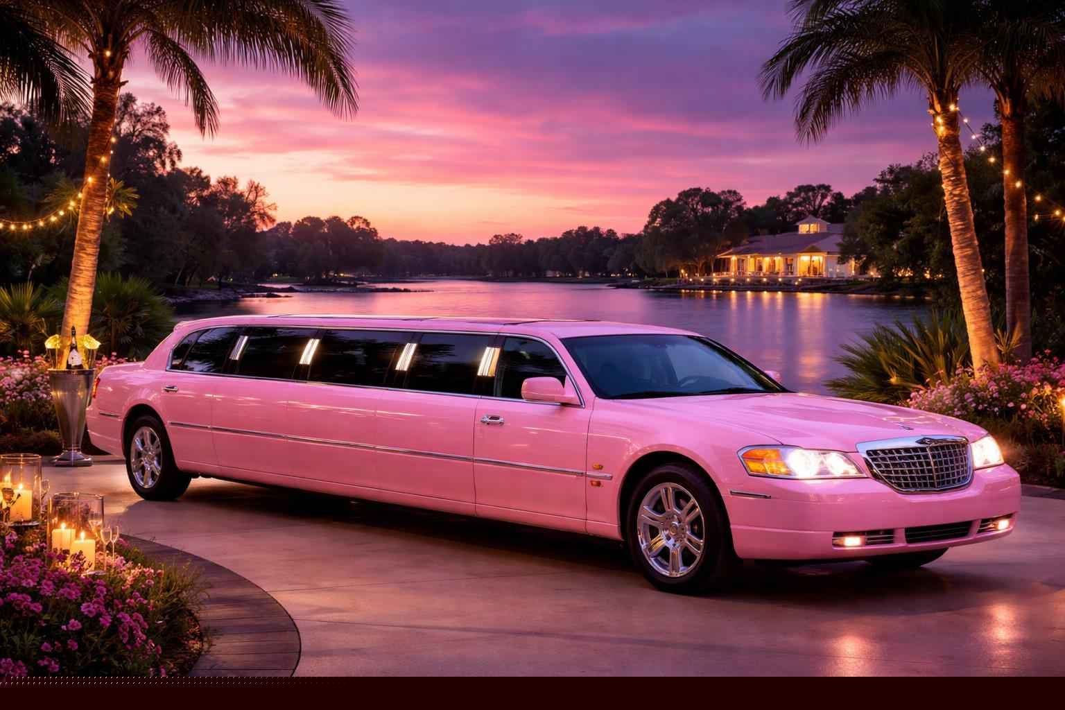 Pink Stretch Limos And Party Limos