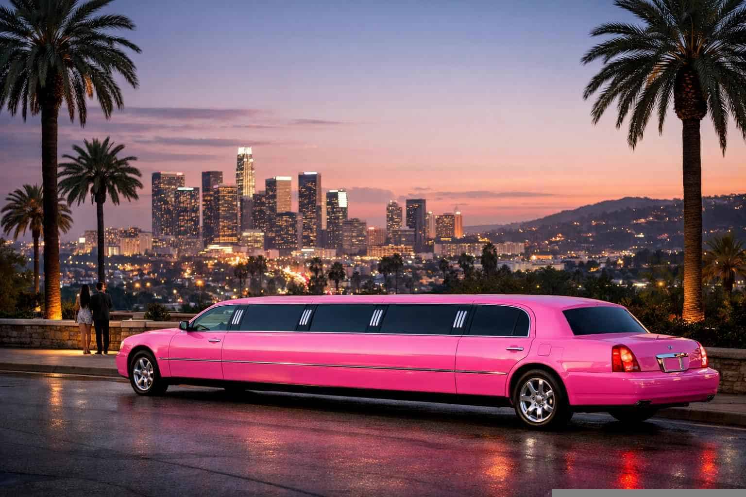 Los Angeles California Pink Limos