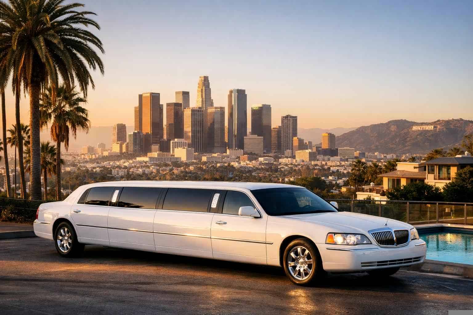 Los Angeles California White Limos