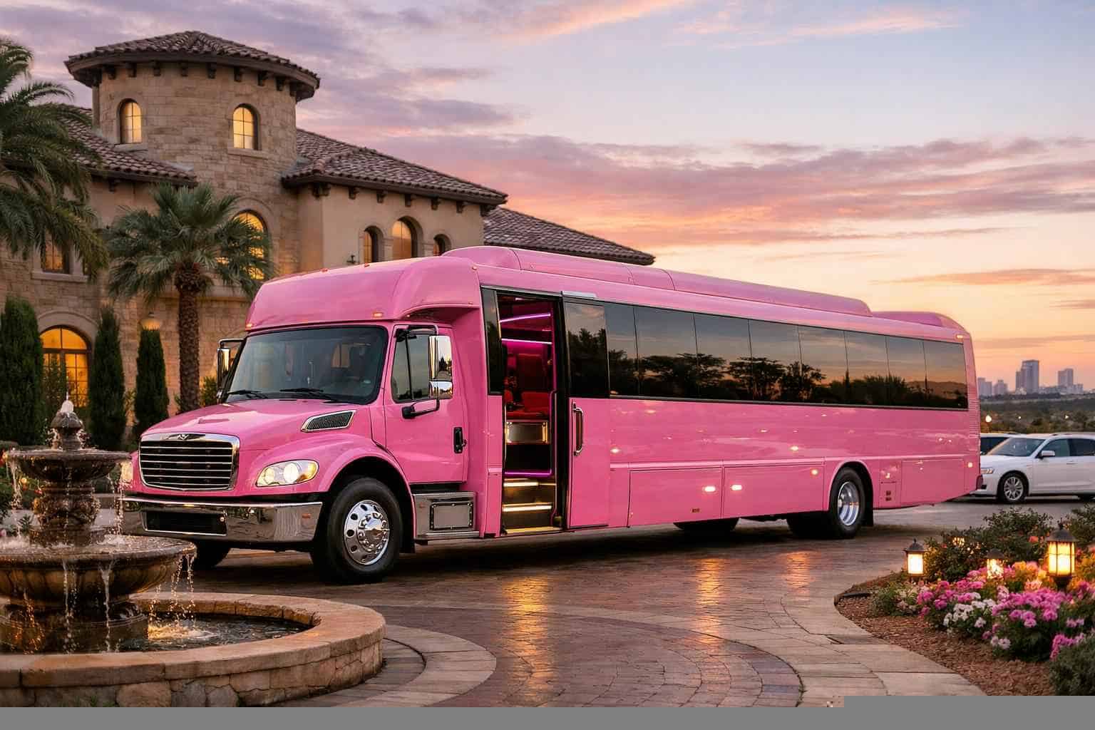 Pink Limo Bus Service In McKinney Texas