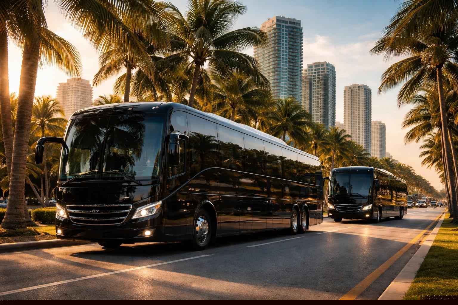 Miami Florida Black Buses