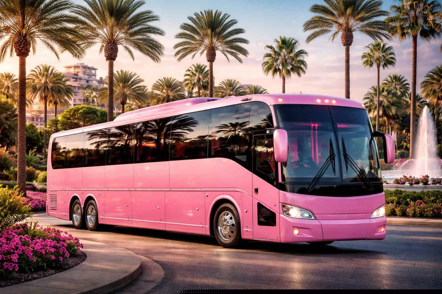 Orlando Florida Pink Bus Service