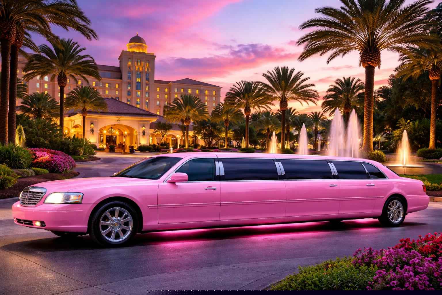 Orlando Florida Pink Limos