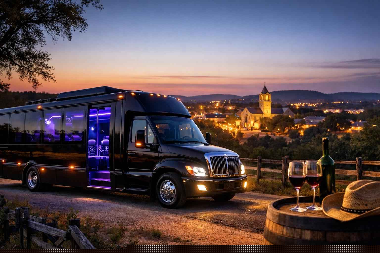 Luxury Party Bus Rentals in Fredericksburg TX