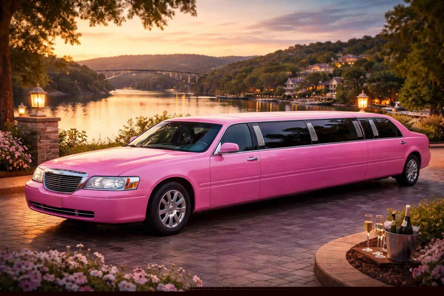 Pink Limo Rental Services In Marble Falls Texas