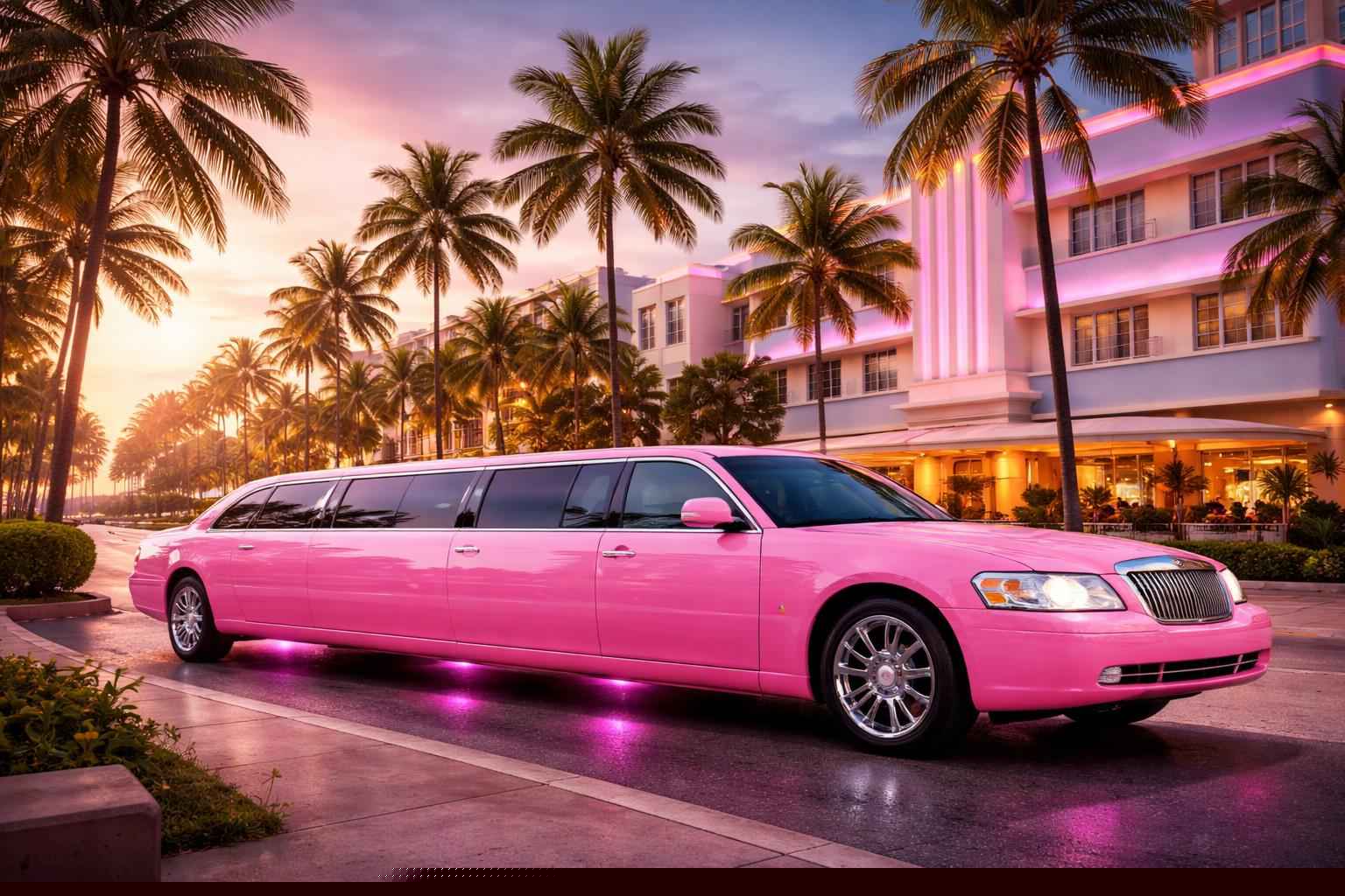 Pink Limo Rental Services in Miami Florida