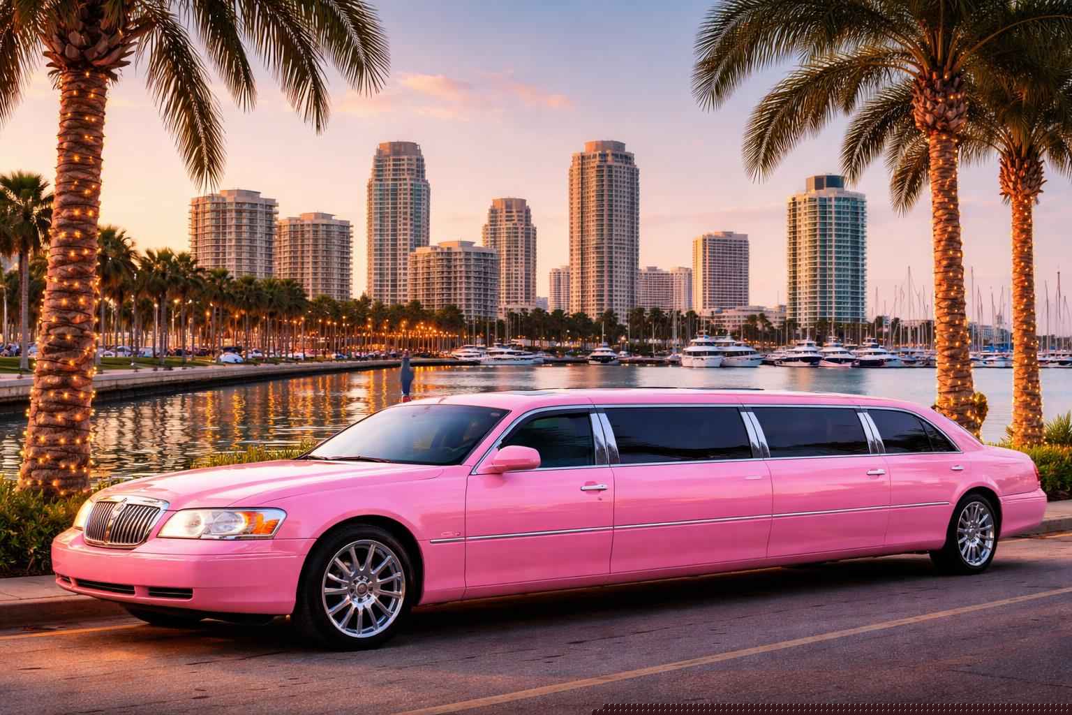 Pink Limo Rental Services in St. Petersburg Florida