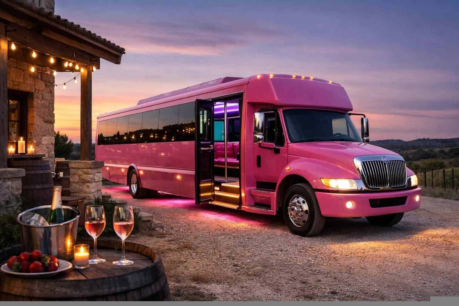 Pink Party Bus Services in Johnson City TX