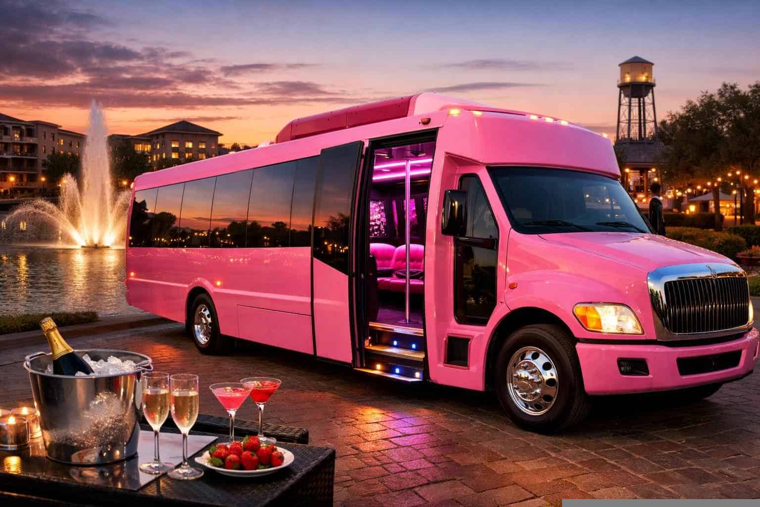 Pink Party Bus Services For McKinney Events