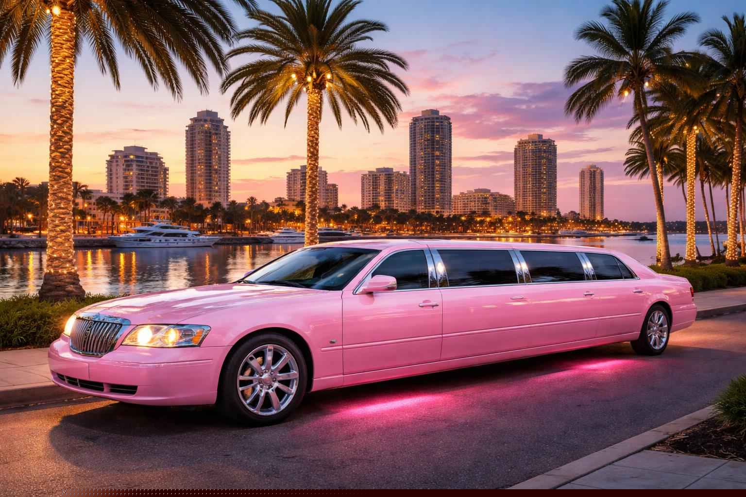 St. Petersburg Florida Pink Limo Service