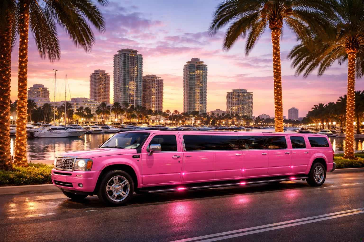 St. Petersburg Florida Pink Limos