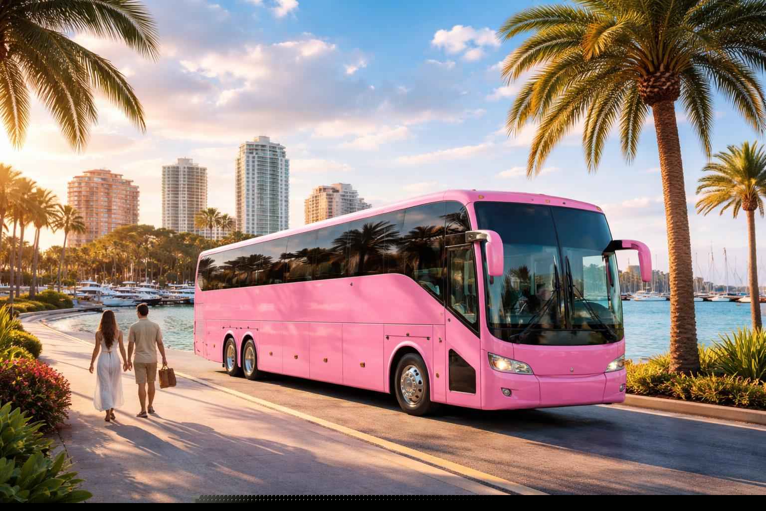 St. Petersburg Florida Pink Bus Service