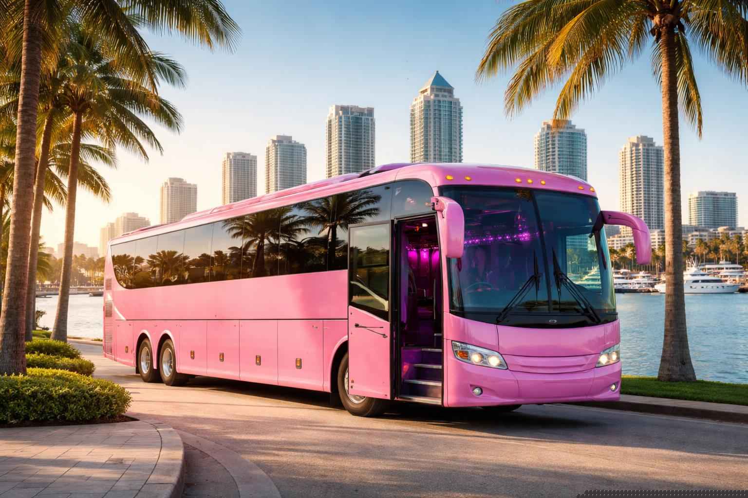 Tampa Florida Pink Bus Service