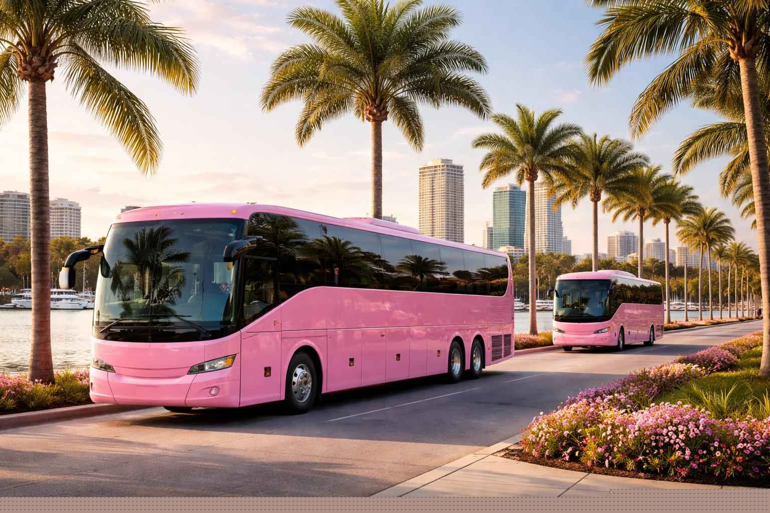 Tampa Florida Pink Buses