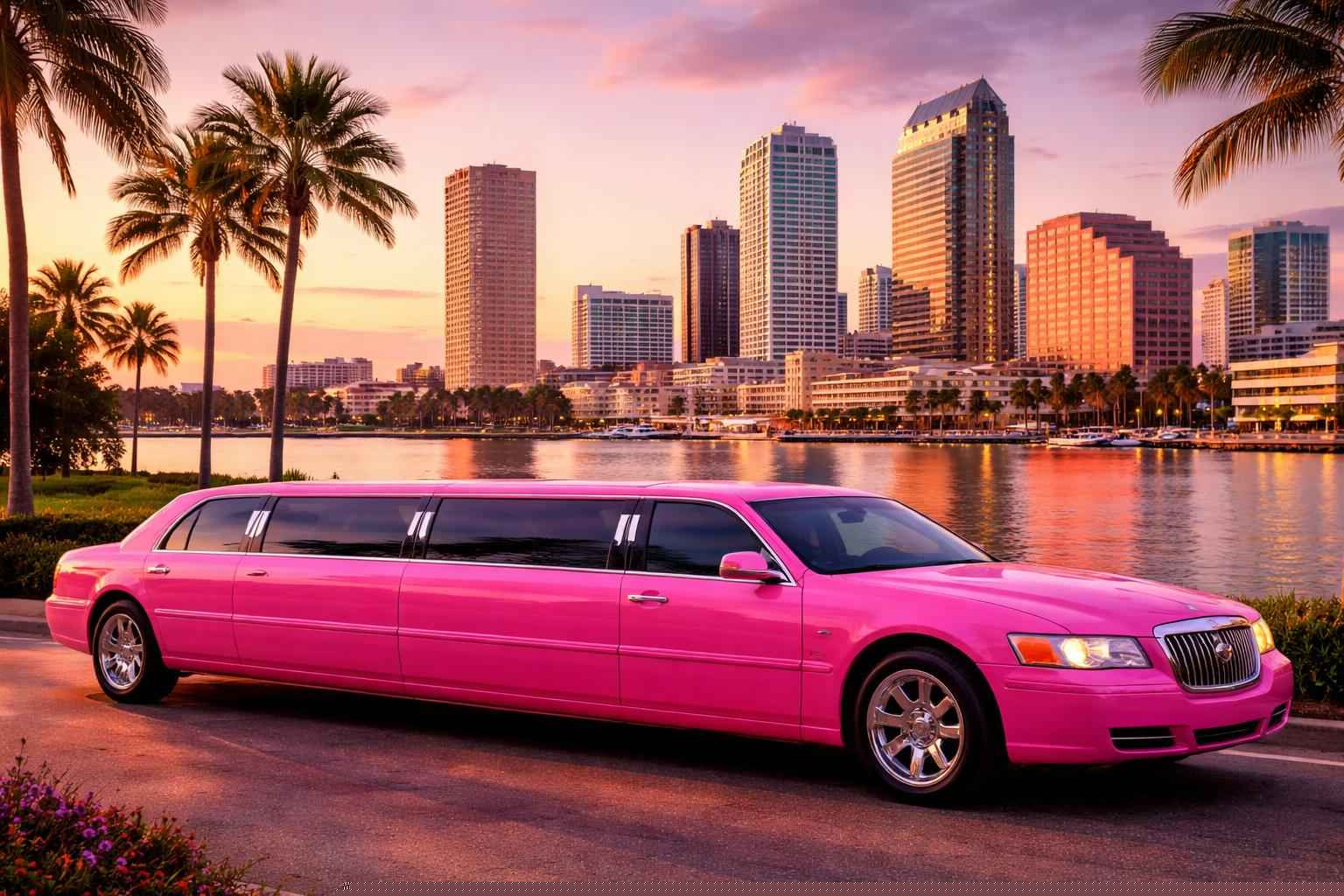 Tampa Florida Pink Limos