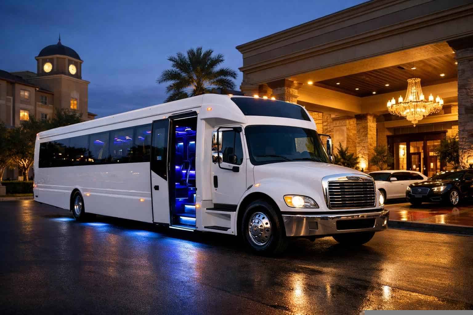 White Party Bus Rental Services in McKinney Texas