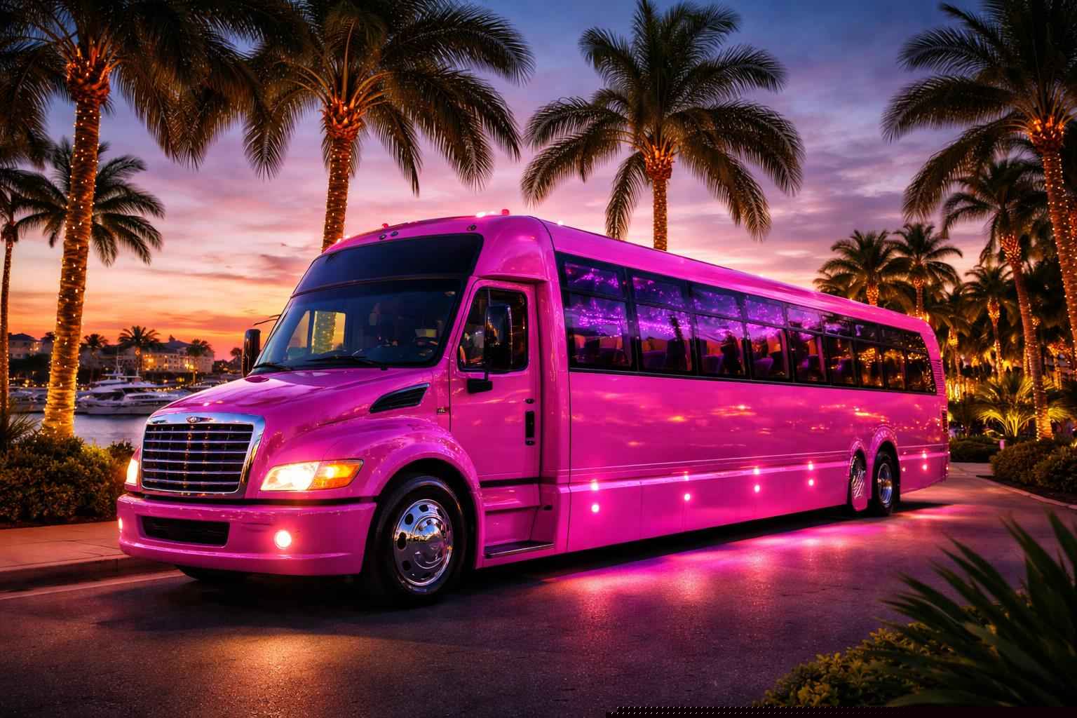 Best Cape Coral FL Pink Bus Company