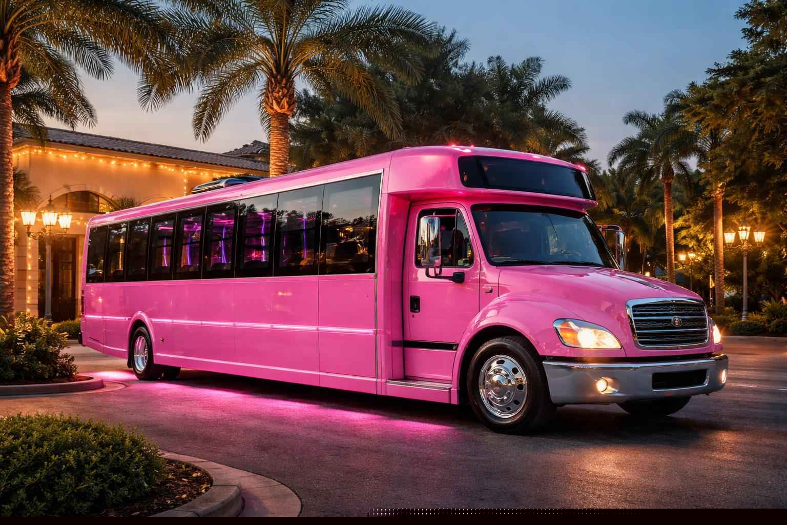 Best Gainesville FL Pink Bus Company