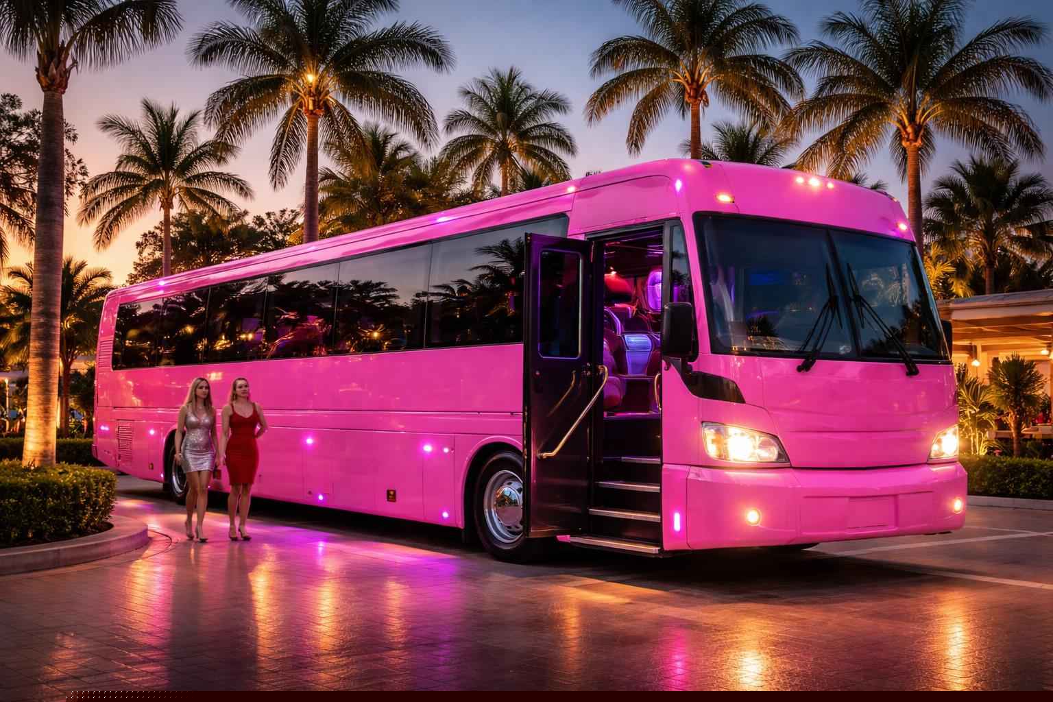 Best Hialeah FL Pink Bus Company