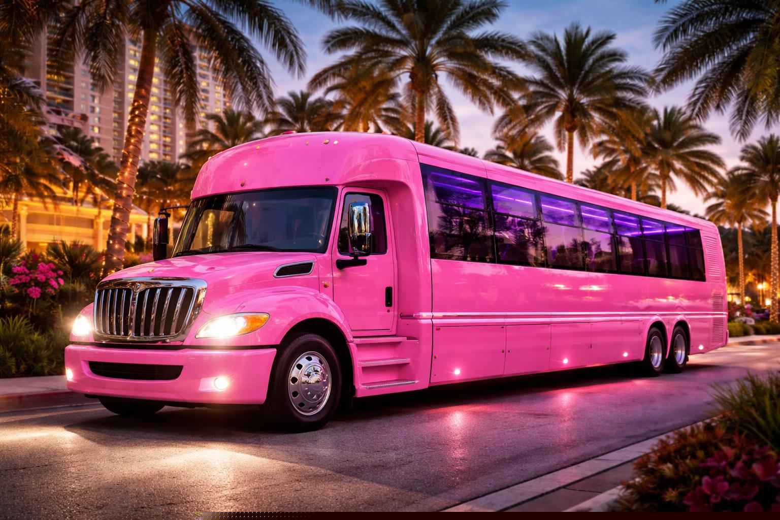 Best Hollywood FL Pink Bus Company