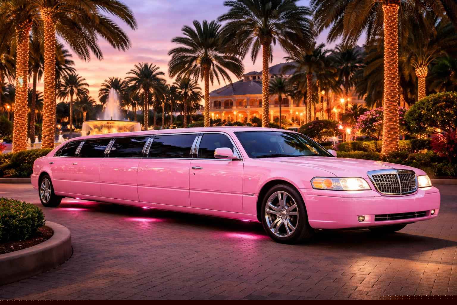 Best Hollywood FL Pink Limo Company