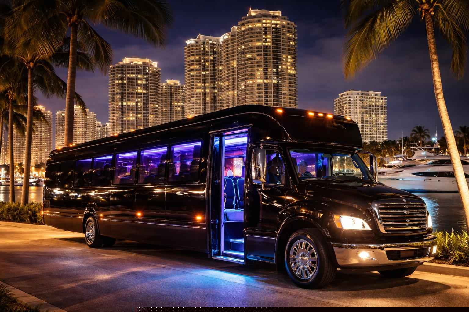 Black Party Bus Rental Services in Fort Lauderdale Florida