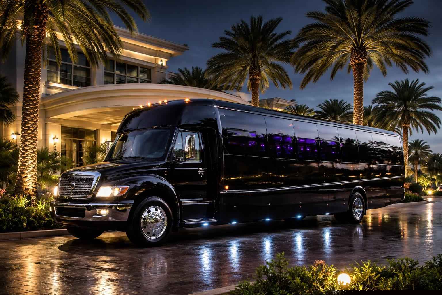 Black Party Bus Rental Services in Pembroke Pines Florida