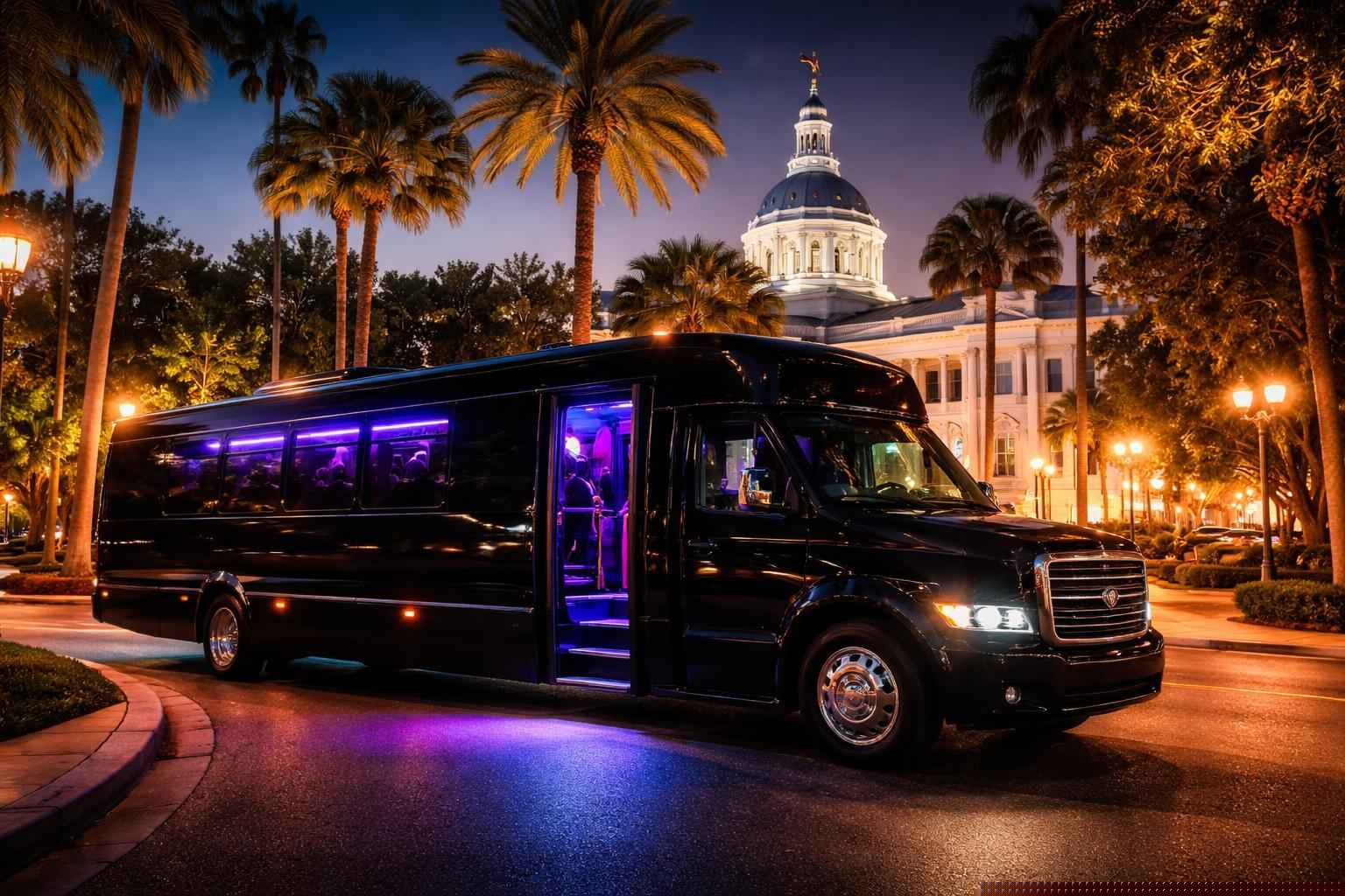 Black Party Bus Rental Services In Tallahassee Florida