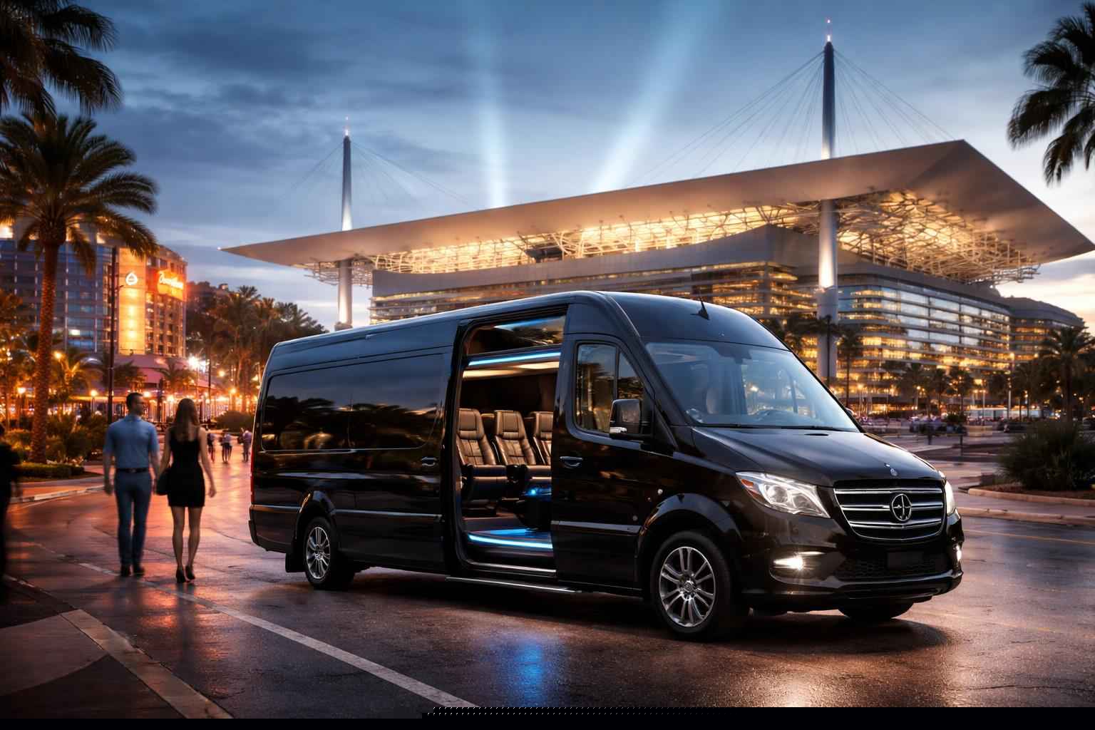 Can I book Hollywood Florida shuttles for popular venues and stadiums?
