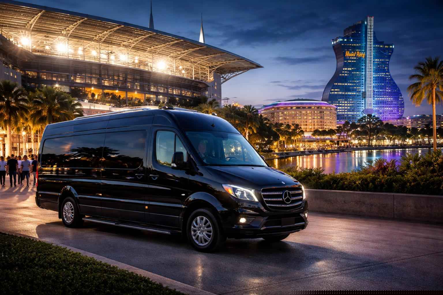 Can I book Hollywood Florida shuttles for popular venues and stadiums?
