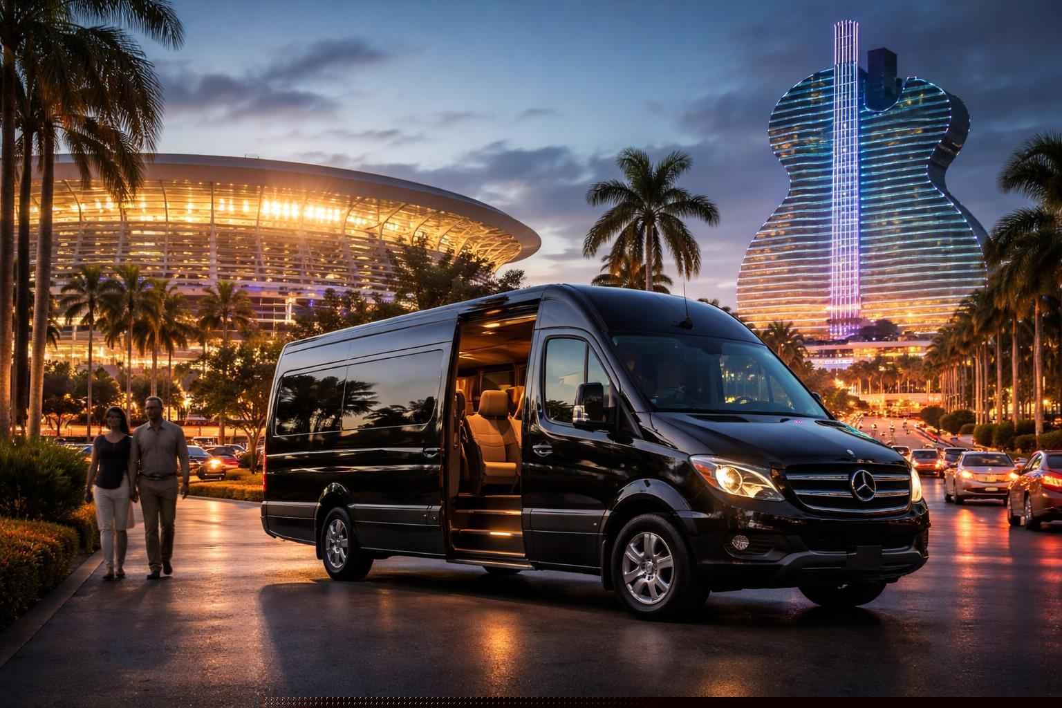 Can I book Hollywood Florida shuttles for popular venues and stadiums?
