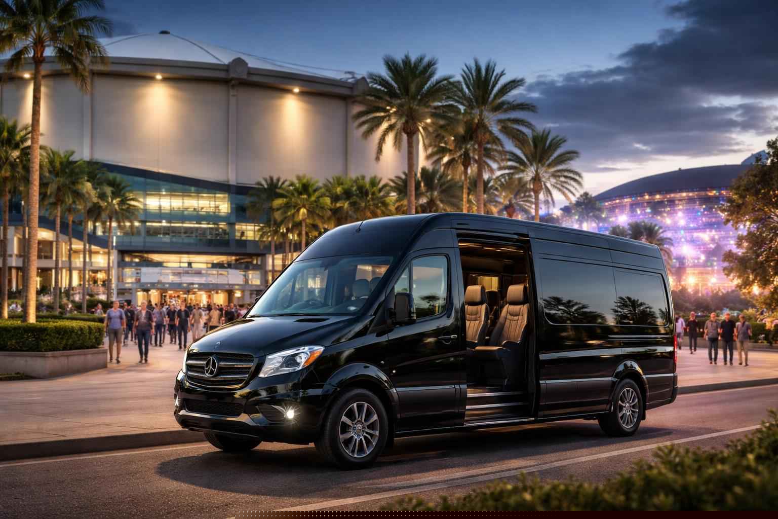 Can I book St. Petersburg Florida shuttles for popular venues and stadiums