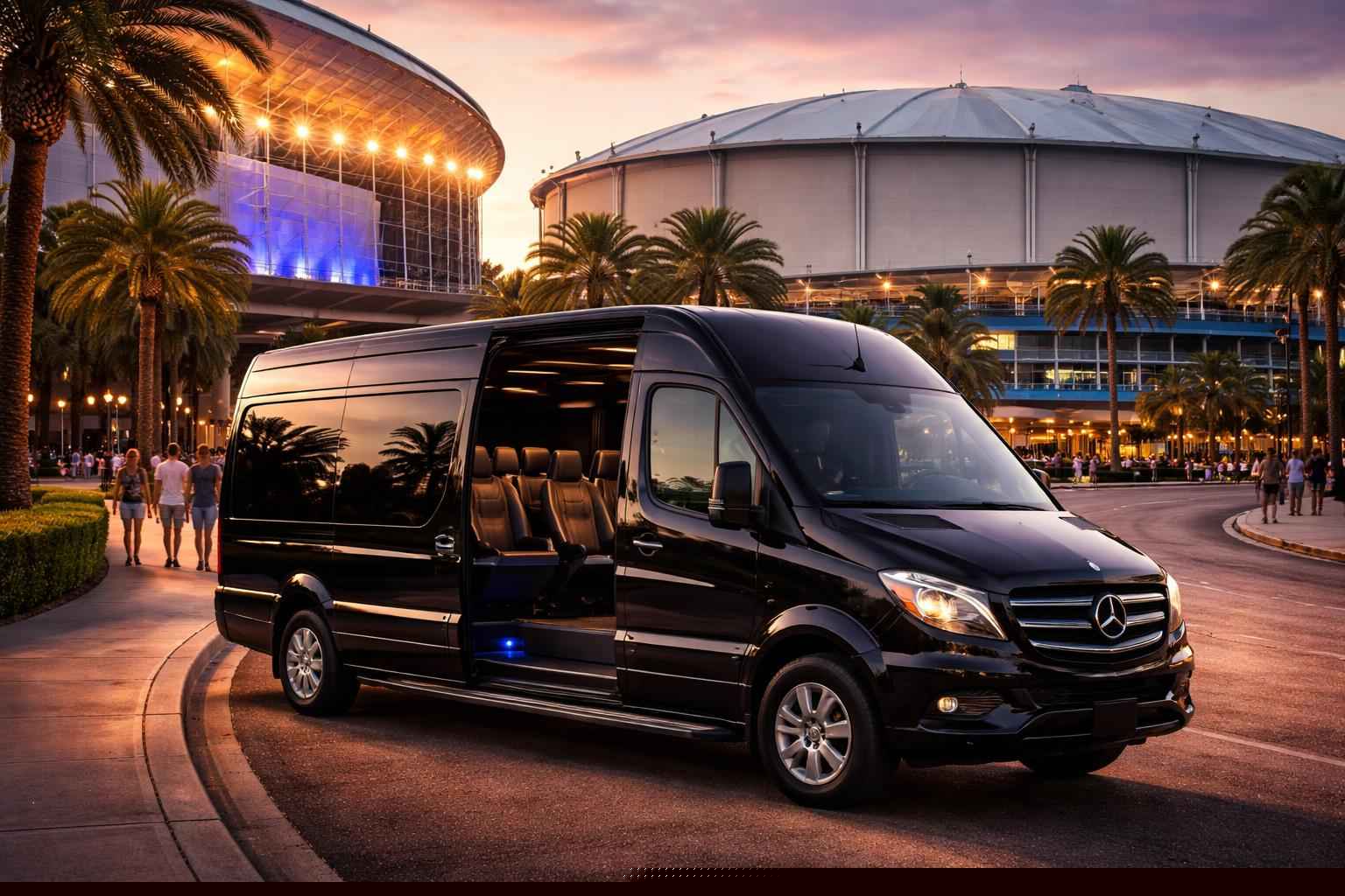 Can I book St. Petersburg Florida shuttles for popular venues and stadiums?