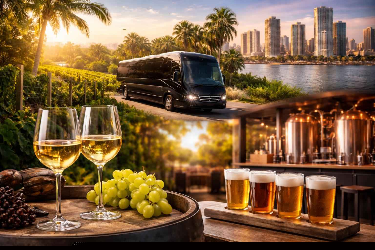 Can You Handle Multi Stop Winery Brewery And City Tours Around Miramar Florida?