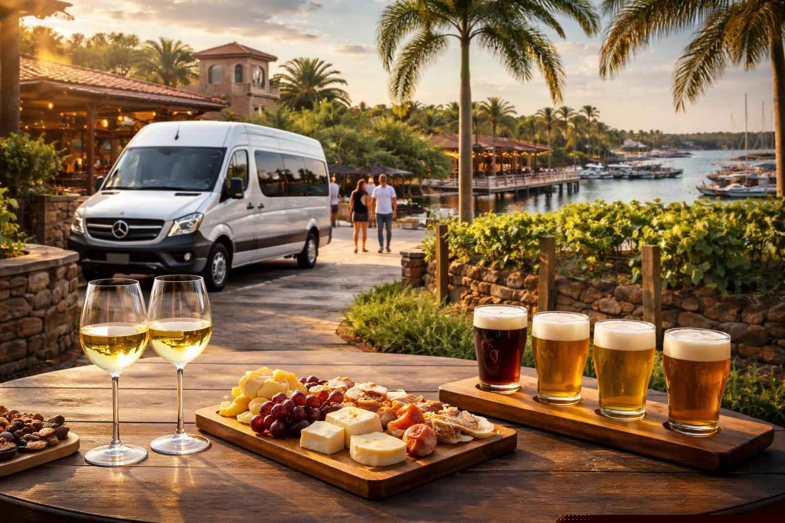 Can you handle multi stop winery brewery city tours around Cape Coral Florida