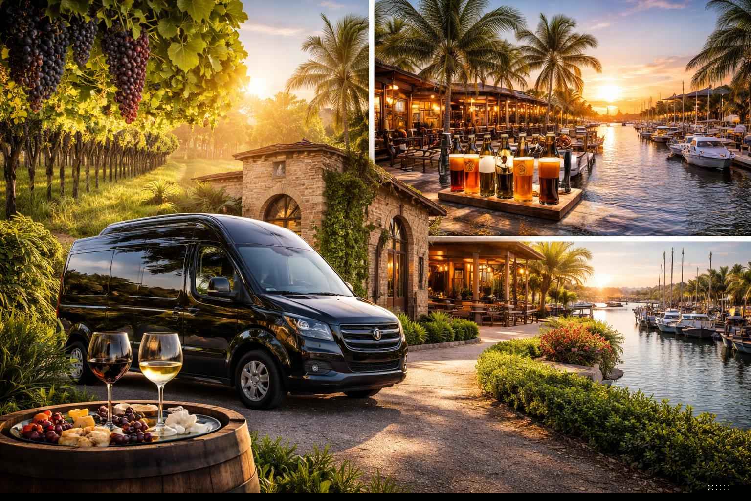 Can you handle multi-stop winery brewery city tours around Cape Coral Florida?