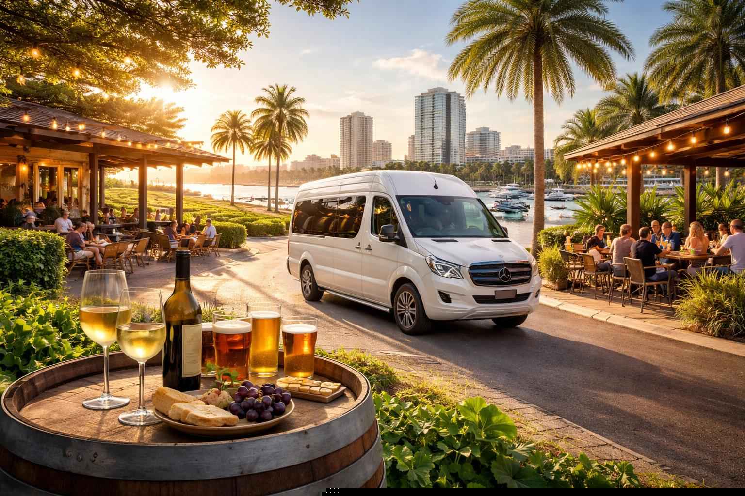 Can you handle multi-stop winery brewery city tours around Cape Coral Florida?