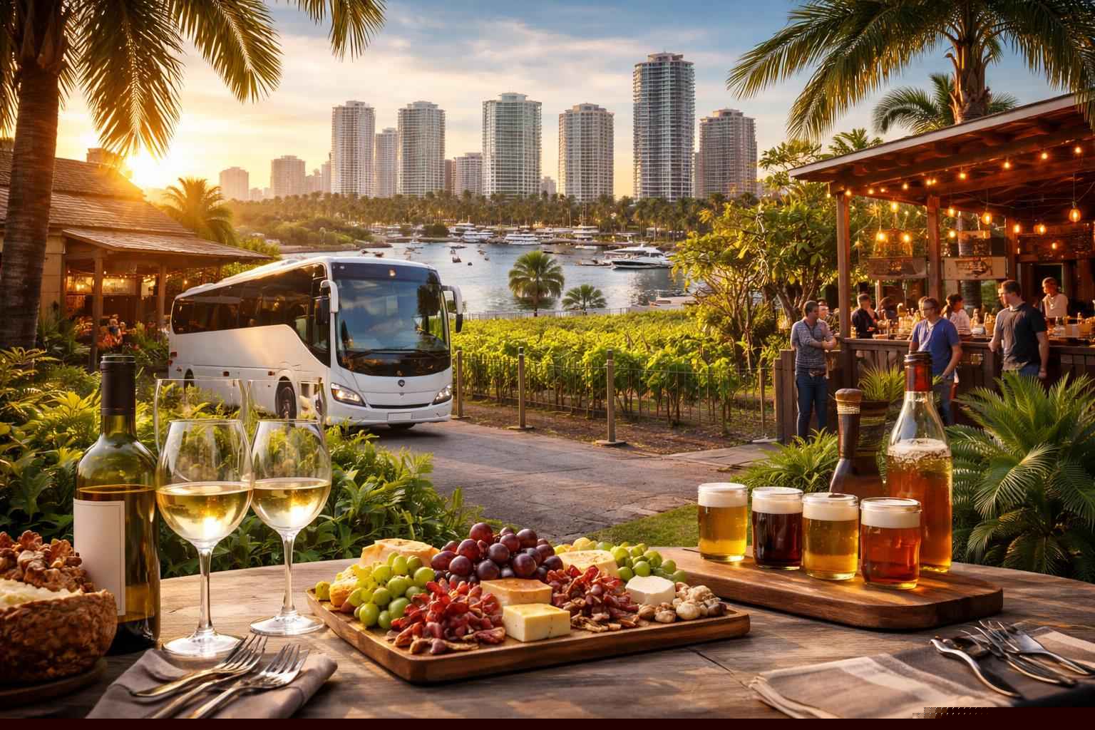 Can you handle multi-stop winery brewery city tours around Fort Lauderdale Florida?