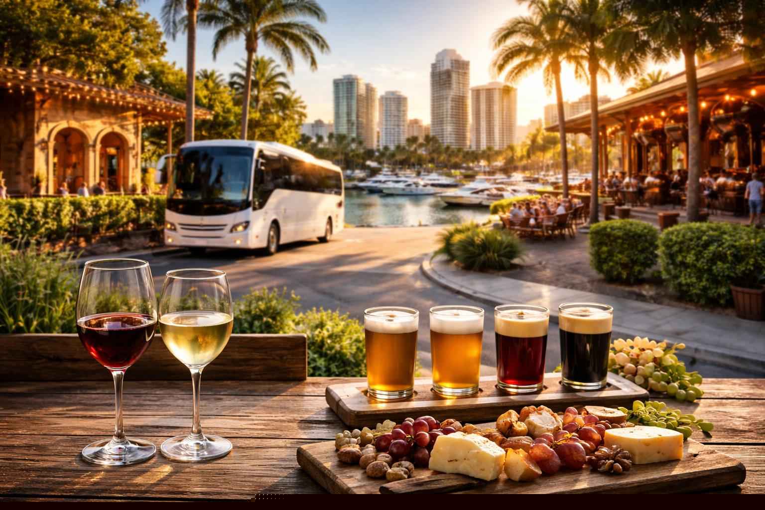 Can you handle multi-stop winery brewery city tours around Fort Lauderdale Florida