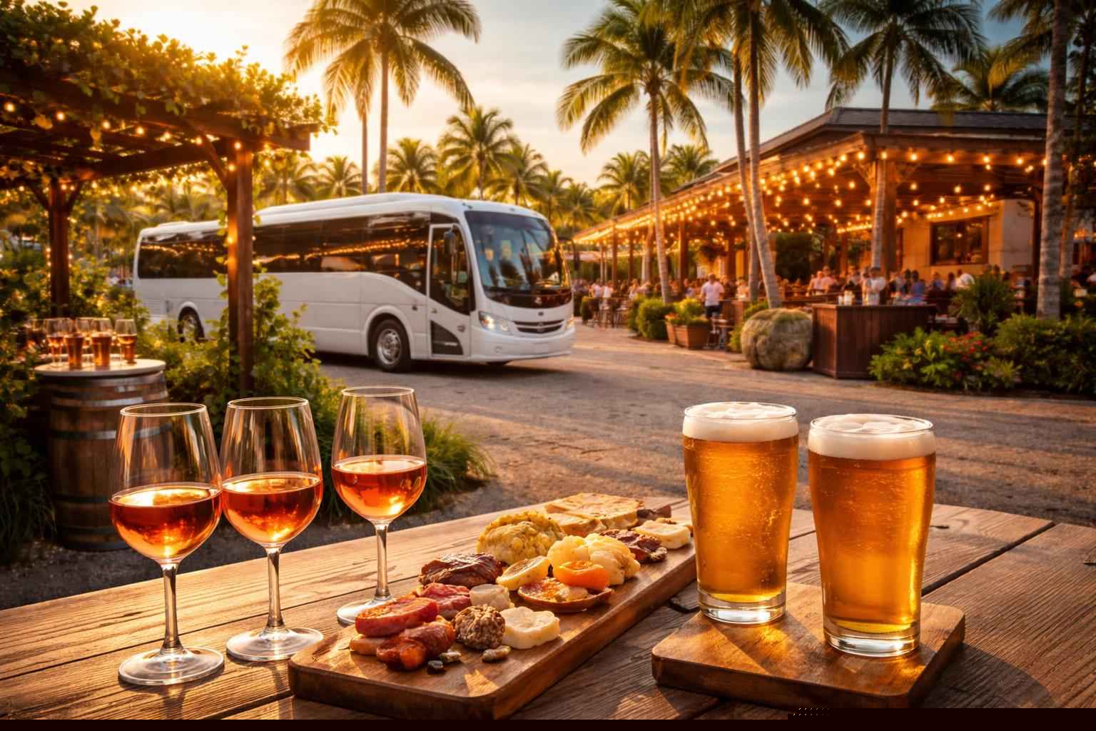 Can you handle multi-stop winery brewery city tours around Hollywood Florida?