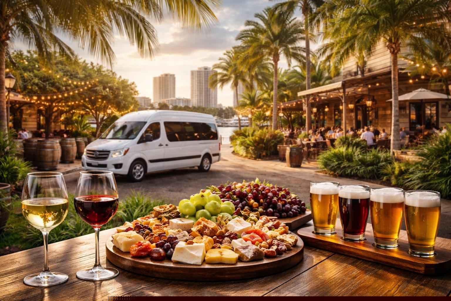 Can you handle multi-stop winery brewery city tours around Hollywood Florida?