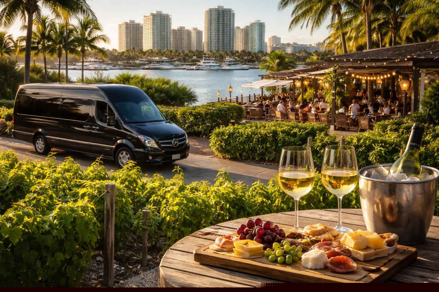 Can you handle multi-stop winery brewery city tours around Hollywood Florida?