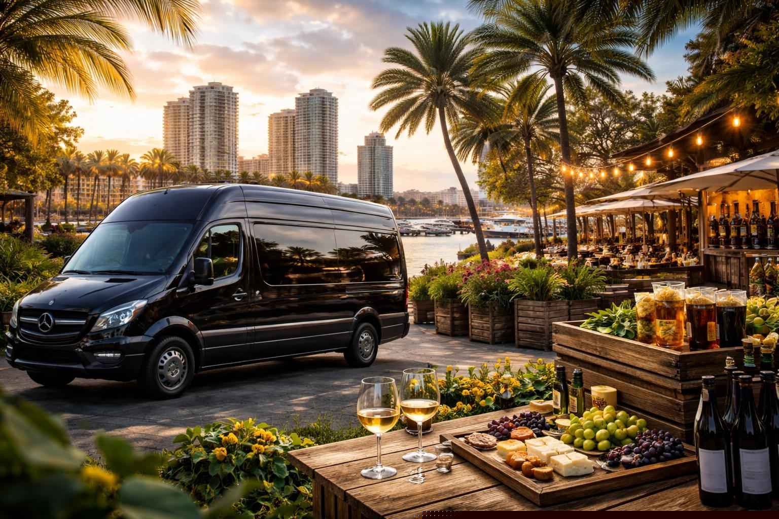 Can you handle multi-stop winery brewery city tours around Hollywood Florida?