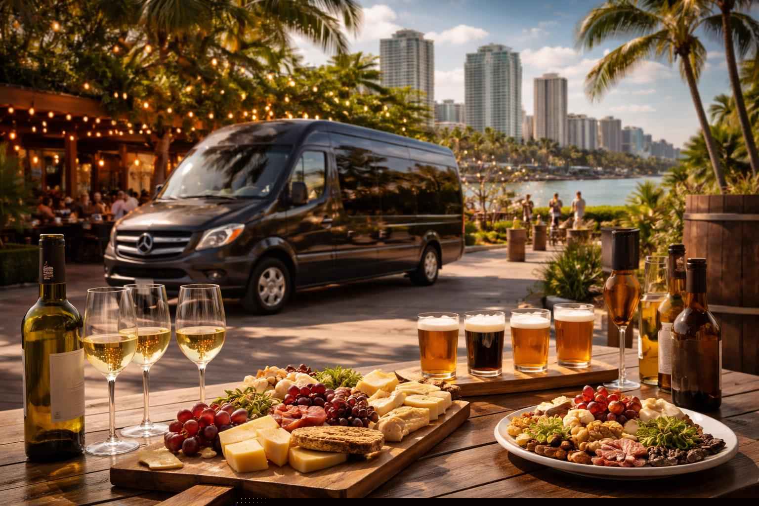 Can you handle multi stop winery brewery city tours around Hollywood Florida?