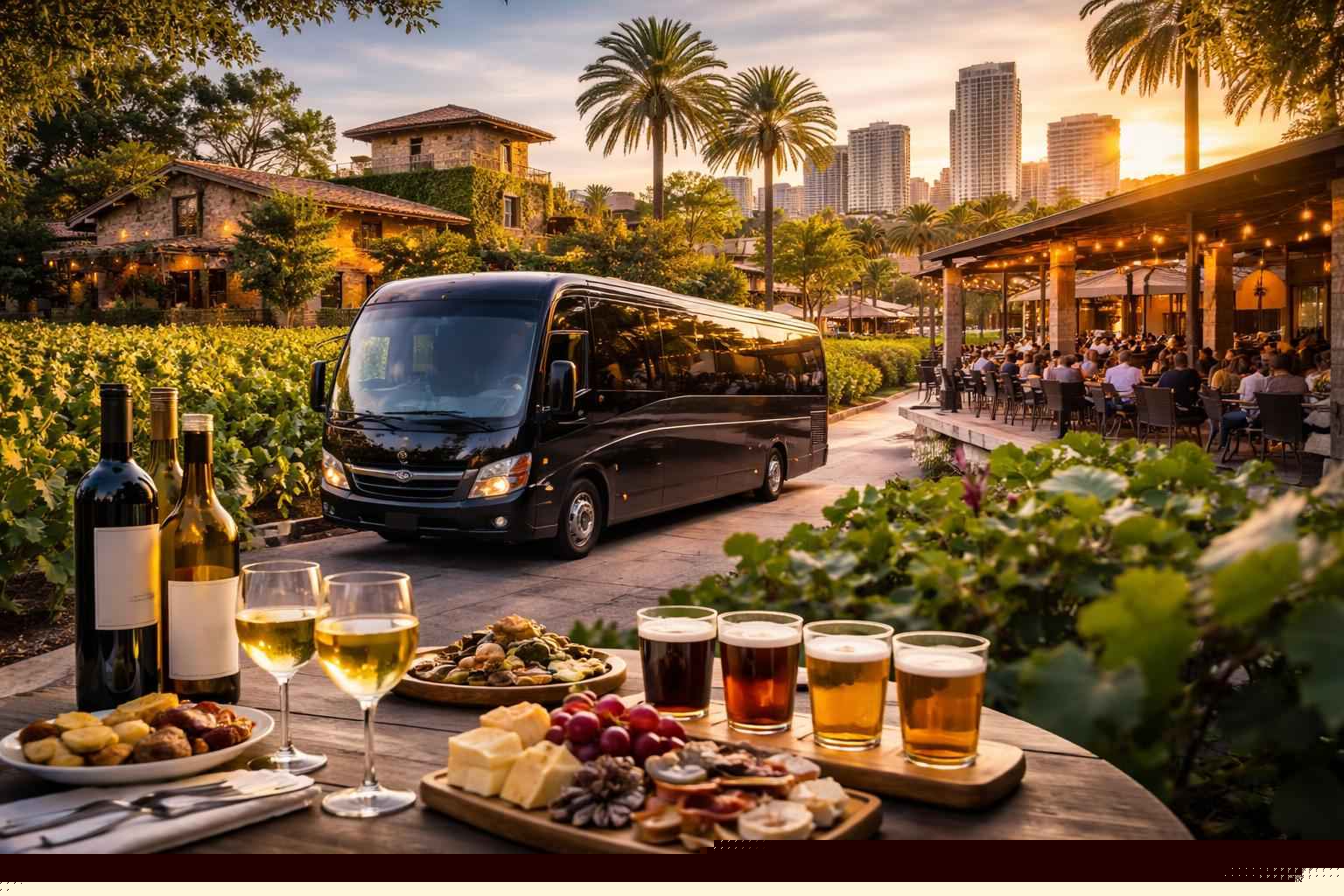 Can you handle multi-stop winery brewery city tours around Pembroke Pines Florida