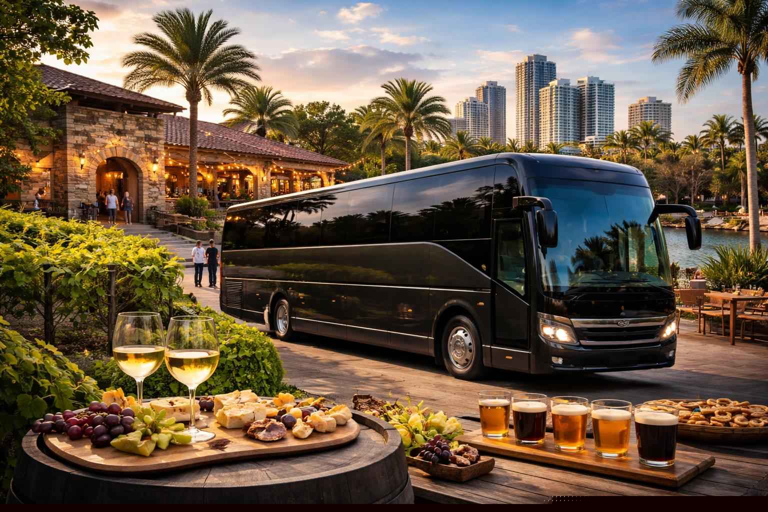 Can you handle multi-stop winery brewery city tours around Pembroke Pines Florida?