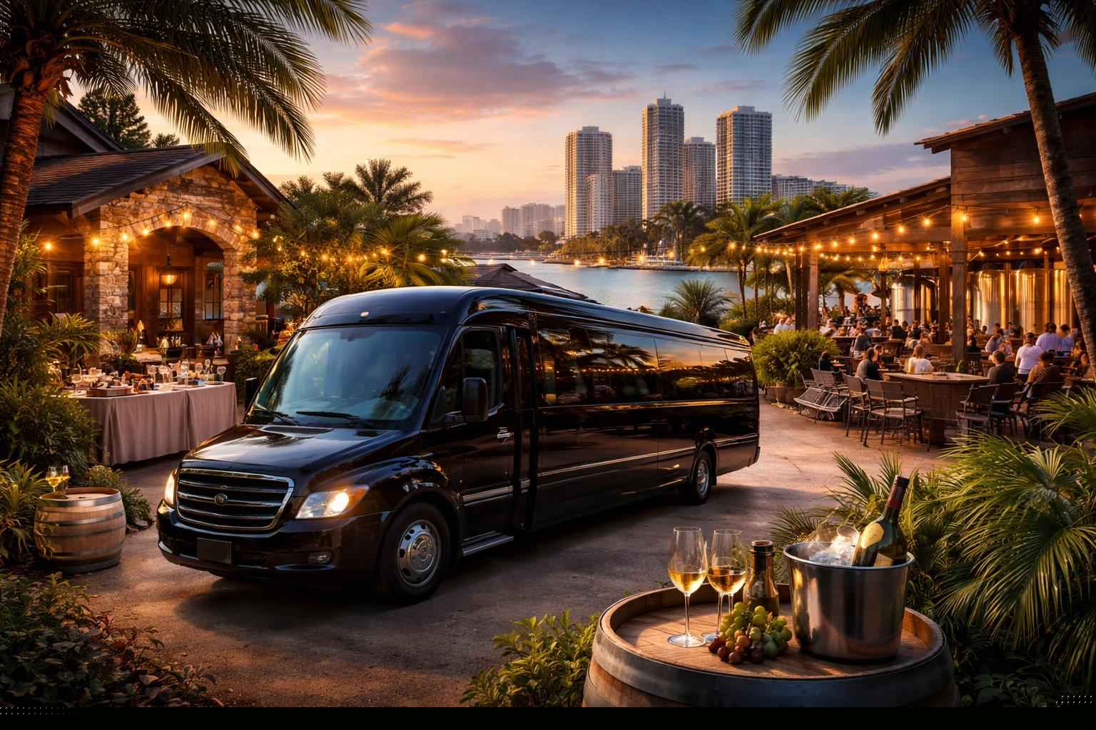 Can you handle multi-stop winery brewery city tours around Pembroke Pines Florida