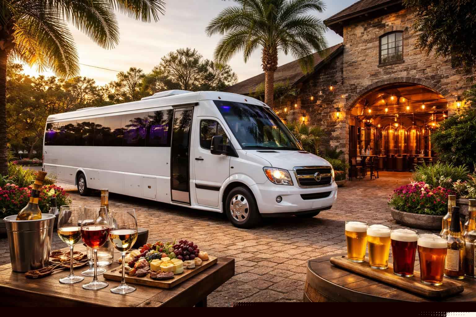 Can you handle multi-stop winery brewery city tours around Pembroke Pines Florida