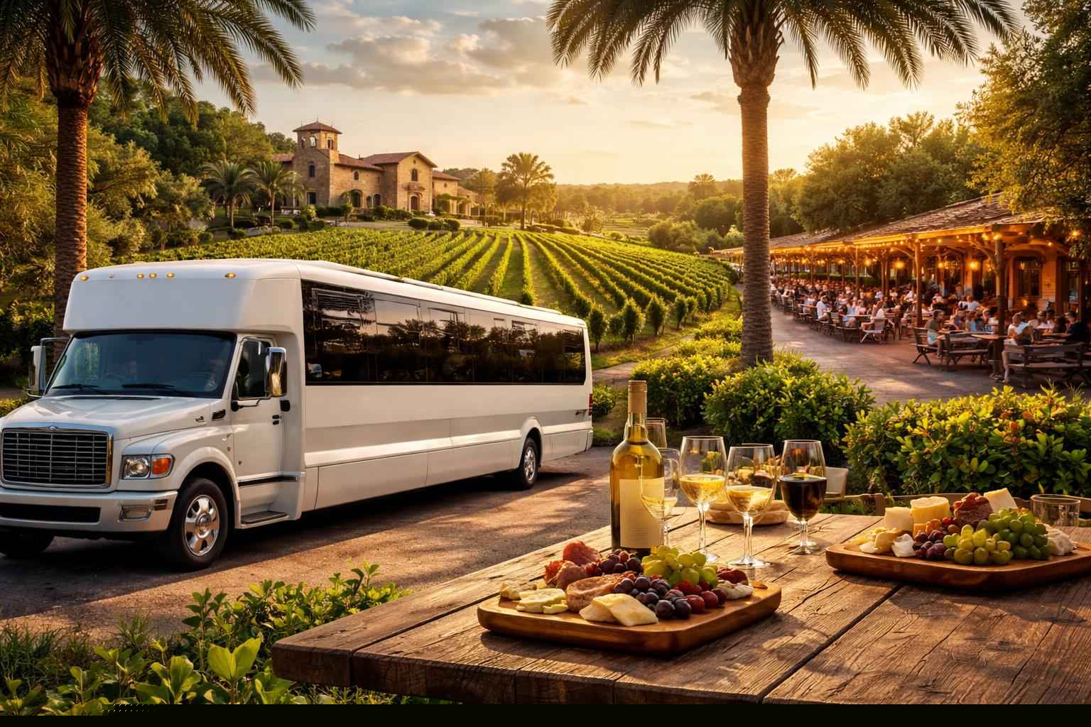 Can you handle multi-stop winery brewery city tours around Port St. Lucie Florida?